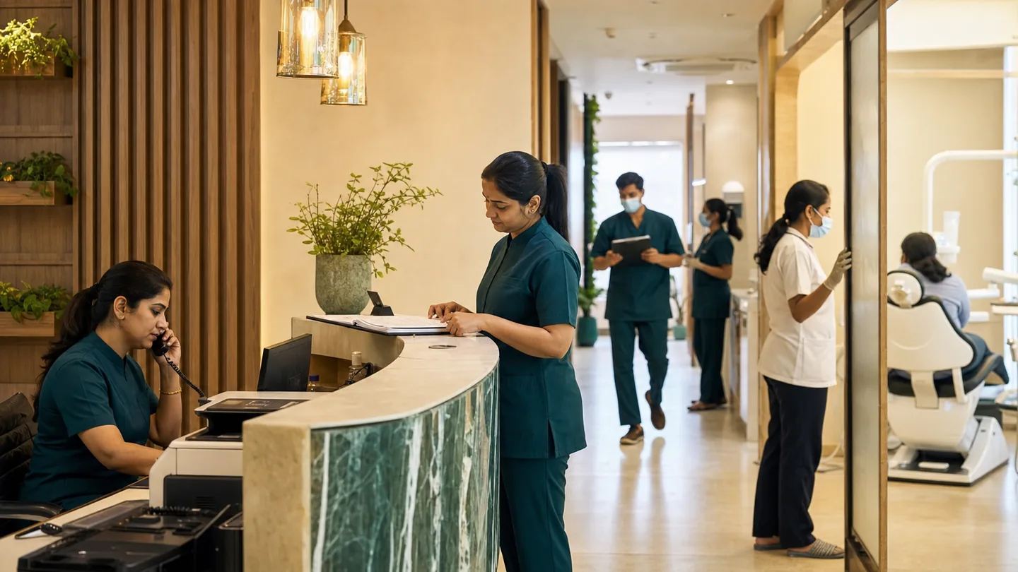 Well organised independent Indian dental clinic operations